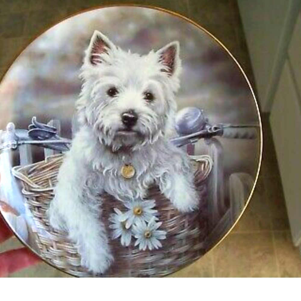 Hitching a Ride  Paul Doyle West Highland Terriers Danbury Mint Collector Plate